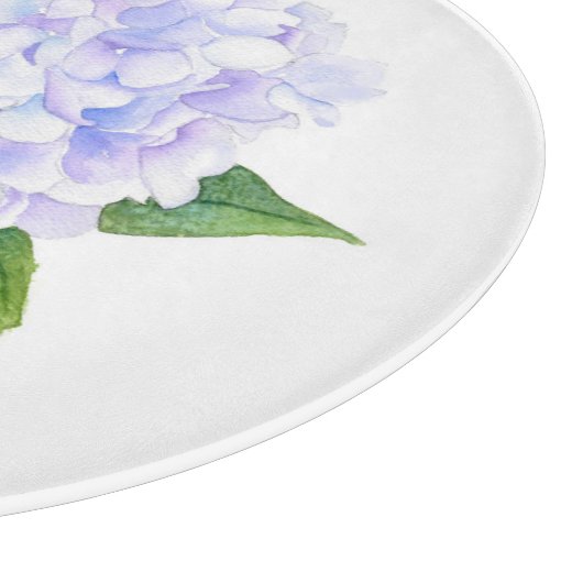 Waterverf Hydrangeas Snijplank (Hoek)