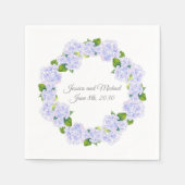 Waterverf Hydrangeas Wreath Servet (Voorkant)