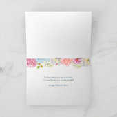 Waterverf Hydranges Pioenschappen Moederdag Feestdagen Kaart (Binnen)