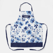 Waterverf Ice Blue Floral Schort (Voorkant)