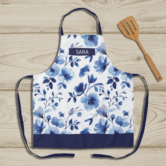 Waterverf Ice Blue Floral Schort
