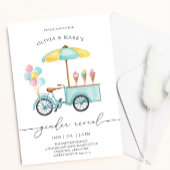 Waterverf Ice Cart Baby Geslacht onthullen Kaart