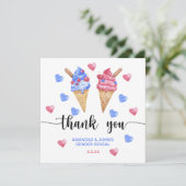 Waterverf Ice cream Bedankt gender reveal (Staand voorkant)