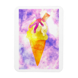 Waterverf Ice Cream Cone Magneet