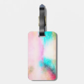 Waterverf Ice Cream Cone Monogram Bagagelabel (Achterkant verticaal)