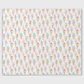 Waterverf Ice Cream Cones Cadeaupapier (Vlak)