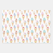 Waterverf Ice Cream Cones Inpakpapier Vel (Voorkant)