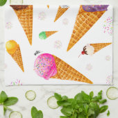 Waterverf Ice Cream Cones Theedoek (Gevouwen)
