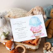 Waterverf Ice Cream Gender Reveal Kaart