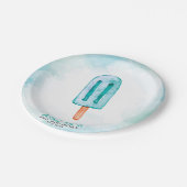 Waterverf Ice Cream Gepersonaliseerde Partij Papieren Bordje (Gekanteld)