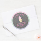 Waterverf Ice Cream Kegelsproeiers Adreslabel Ronde Sticker (Envelop)