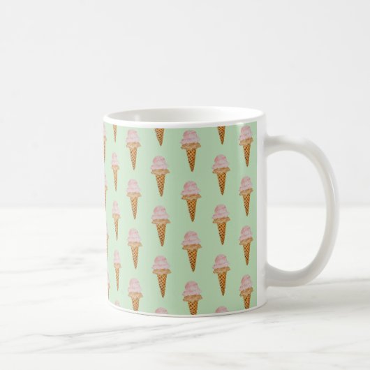 Waterverf Ice Cream Mok (mint groen) (Rechts)