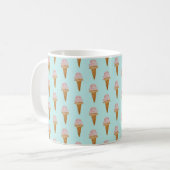 Waterverf Ice Cream Mok (turquoise) (Voorkant links)