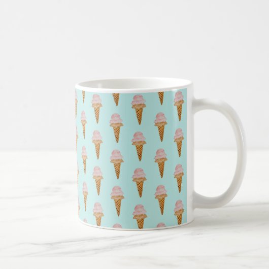 Waterverf Ice Cream Mok (turquoise) (Rechts)
