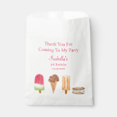Waterverf Ice Cream & Popsicles Verjaardag Bedankt Bedankzakje (Voorkant)