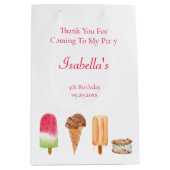 Waterverf Ice Cream & Popsicles Verjaardag Bedankt Medium Cadeauzakje (Voorkant)