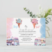 Waterverf Ice Cream Raad het geslacht onthullen Kaart (Staand voorkant)