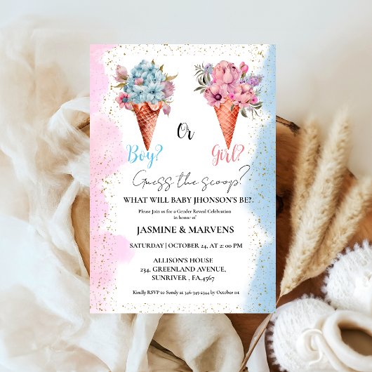 Waterverf Ice Cream Raad het geslacht onthullen Kaart