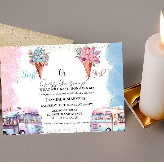 Waterverf Ice Cream Raad het geslacht onthullen Kaart