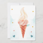 Waterverf Ice Cream Stars Zomer Verjaardag Kaart (Achterkant)