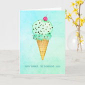 Waterverf Ice Cream Summer Greep Kaart (Gele Bloem)