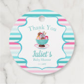 Waterverf Ice Cream Sundae Baby shower Dank u Bedankjes Labels (Achterkant)