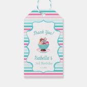 Waterverf Ice Cream Sundae Dank u Verjaardag Cadeaulabel (Achterkant)