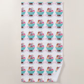 Waterverf Ice Cream Sundae Kinder Strandlaken (Voorkant)