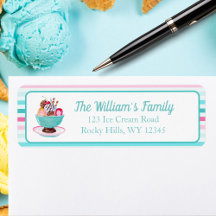 Waterverf Ice Cream Sundae met koekjes