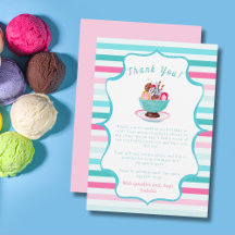 Waterverf Ice Cream Sundae Verjaardag