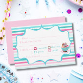 Waterverf Ice Cream Sundae Verjaardag Vul in Dank Bedankkaart