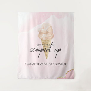 Waterverf Ice Cream Vrijgezellenfeest Foto achterg Wandkleed