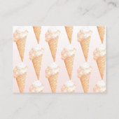 Waterverf Ice Cream Vrijgezellenfeest Game Kaart Plaatskaartje (Achterkant)