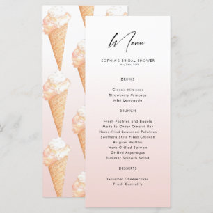 Waterverf Ice Cream Vrijgezellenfeest Menu