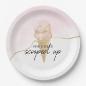 Waterverf Ice Cream Vrijgezellenfeest Papieren Bordje (Voorkant)