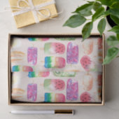 Waterverf Ice-crèmekoraal Tissuepapier (Geschenk)