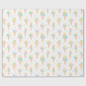 Waterverf Icecream kegels in pastelkleuren Cadeaupapier (Vlak)