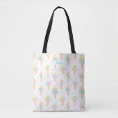 Waterverf Icecream kegels in pastelkleuren Tote Bag (Voorkant)