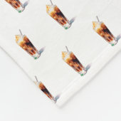 Waterverf Iced Coffee met Cream Cocktail Drink Fleece Deken (Hoek)