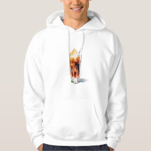 Waterverf Iced Coffee met Cream Cocktail Drink Hoodie
