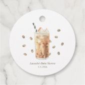 Waterverf Iced Coffee Pop het! Als ze pop! Bedankjes Labels (Achterkant)