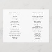 Waterverf Icon Trouwdag Tijdlijn & Ceremonie Programmakaart (Achterkant)