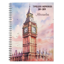 Waterverf Iconische Landmark City Londen Big Ben