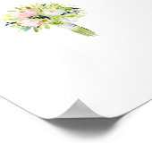 Waterverf Icoon Trouwdag Tijdschema Bord Poster (Hoek)