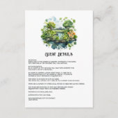 Waterverf Ierland Bruiloft Gast Details Informatiekaartje (Voorkant)