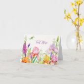 Waterverf Iers Bloemen Kaart (Gele Bloem)