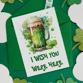 Waterverf Iers Groen Bier St Patricks Day Kaart