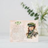 Waterverf Iers is een gedicht van St. Patrick's Da Feestdagenkaart (Staand voorkant)