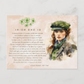 Waterverf Iers is een gedicht van St. Patrick's Da Feestdagenkaart (Voorkant)