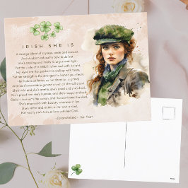 Waterverf Iers is een gedicht van St. Patrick's Da Feestdagenkaart